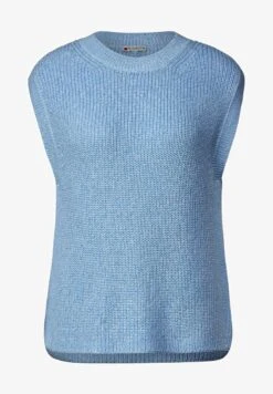 STREET ONE ÄRMELLOSER - Strickpullover - Blau -Damenbekleidungsgeschäft 0ae291b05c984fe7962e003d82fad4c6