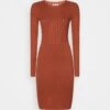 Anna Field CREW AUSSCHNITT RIPP TOP BODYCON MINI STRICKKLEID - Etuikleid - Brown -Damenbekleidungsgeschäft 38de2f6e35c644b49d1c8060d1e77df3