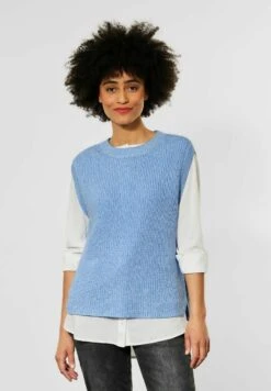 STREET ONE ÄRMELLOSER - Strickpullover - Blau -Damenbekleidungsgeschäft 3bed55c5429c4b149fa257d967037efb 1