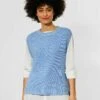 STREET ONE ÄRMELLOSER - Strickpullover - Blau 2 STREET ONE ÄRMELLOSER - Strickpullover - Blau -Damenbekleidungsgeschäft 3bed55c5429c4b149fa257d967037efb