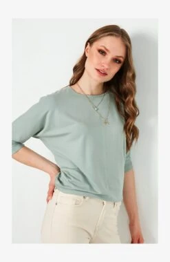 LELA CREW NECK - Langarmshirt - Stone 13 LELA CREW NECK - Langarmshirt - Stone -Damenbekleidungsgeschäft 4b3075c94ce94202aa27c943d5518ee2