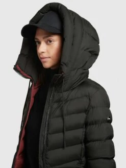 Khujo TUHANI2 MATT - Wintermantel - Schwarz -Damenbekleidungsgeschäft 652e809bbde6429b88fbc4e88bcd61a5