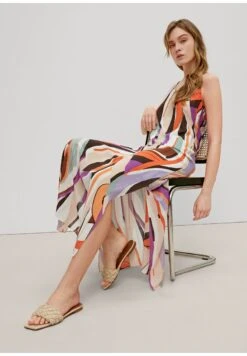 Comma Maxikleid - Brown Aop -Damenbekleidungsgeschäft 699ffaf1f0354187926f96cd31dead08