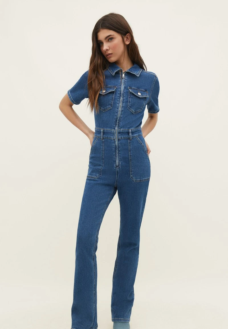 Stradivarius Jumpsuit - Dark Blue Denim 3 Stradivarius Jumpsuit - Dark Blue Denim
