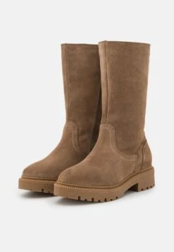 Pier One LEATHER WINTER BOOT - Stiefel - Taupe -Damenbekleidungsgeschäft 83df9d01add942eaabb452a58120a742