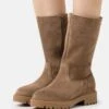 Pier One LEATHER WINTER BOOT - Stiefel - Taupe -Damenbekleidungsgeschäft 8bef5468585a4c10acc85d415b419533