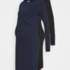 2 PACK NURSING DRESS - Jerseykleid - Dark Blue/black -Damenbekleidungsgeschäft 8fdbbe96b7e5442499339809df487dbe