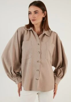 LELA Hemdbluse - Mink Color -Damenbekleidungsgeschäft 91e53d99524a4952a53e63187cf0998a