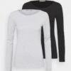 Anna Field 2 PACK - Langarmshirt - Black/mottled Grey 1 Anna Field 2 PACK - Langarmshirt - Black/mottled Grey -Damenbekleidungsgeschäft a08b888d9ddc4593b2c85c83593a47a8