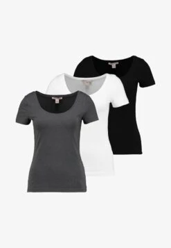Anna Field 3 PACK - T-Shirt Basic - White/black/dark Grey 11 Anna Field 3 PACK - T-Shirt Basic - White/black/dark Grey -Damenbekleidungsgeschäft bb08976caaf640e78f849b1b6087903f