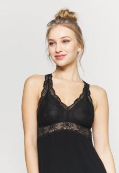 Anna Field ANNA VISCOSE DRESS - Nachthemd - Black -Damenbekleidungsgeschäft cc53c87e9ae54322bf91806641c1165f