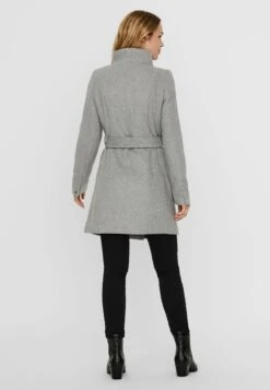 Vero Moda VMTWODOPE BELT JACKET - Kurzmantel - Light Grey Melange -Damenbekleidungsgeschäft e8228019e7864fd1b9d88076de92c7b8