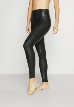 Spanx FAUX LEATHER MOTO LEGGINGS - Leggings - Strümpfe - Black